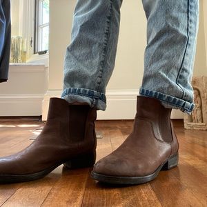 BROWN LEATHER BOOTIES